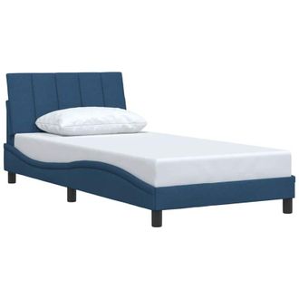 vidaXL Estructura De Cama Sin Colch&oacute;n Tela Azul 100x200 Cm Vidaxl