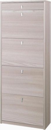 OEM Zapatero Con Cuatro Puertas Y Un Caj&oacute;n Superior En Olmo Claro 63x29x H164 Cm