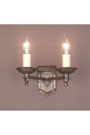 Netlighting Tudor Light Bronze Candle Wall Lamp in Brown