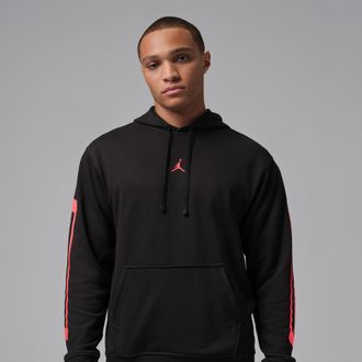 Nike Jordan Mens Jordan Sport Crossover Dri-FIT Fleece Graphic Pullover Hoodie in Black | IF0851-010