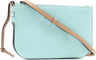Loewe Blue Green Brown Green Light Blue Leather Pouch (Pre-Owned)