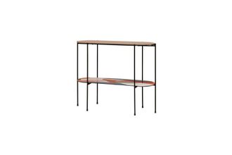 Chehoma Consola de cristal multicolor