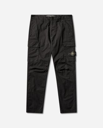 Stone Island Men s Stretch Organic Cotton Twill Cargo Pants Black