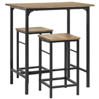 SoBuy Juego De Mesa Alta De Bar,set De 2 Taburetes Y 1 Mesa Para Comedor Sala De Estar Estilo Industrial Ogt10-pf Sobuy Es