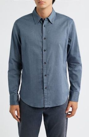 Rag & Bone Tomlin Cotton Dobby Button-Up Shirt in Washed Blue at Nordstrom Rack, Size Xx-Large