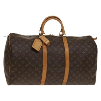 Louis Vuitton Vintage, unisex, Bruin, ONE Size, Pre-owned Canvas Weekendtas