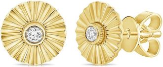 Sabrina Designs 14K 0.06 Ct. Tw. Diamond Fluted Studs