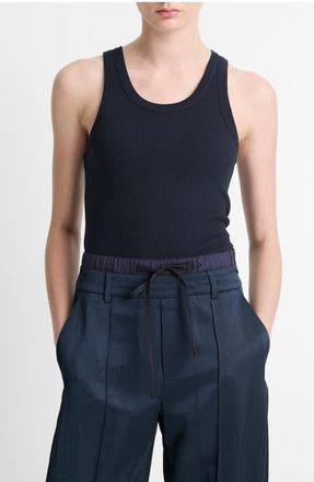 Vince Scoop Neck Rib Tank in Coastal Blue at Nordstrom, Size Xx-Small