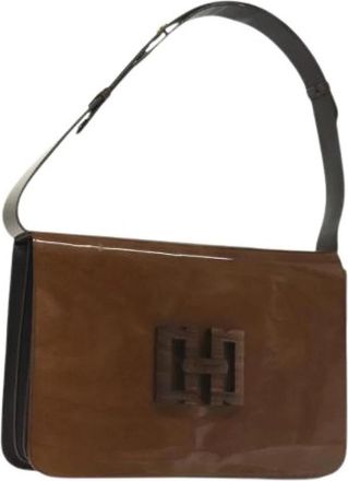 Ferragamo Tweedehands leren handtassen - Dames - Vintage Schoudertas - Bruin - ONE Size - Leer - Vintage