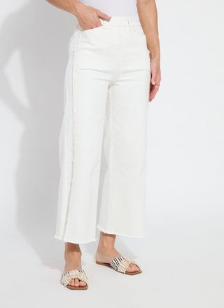 Lyss&eacute; Noah Hi Waist Crop Wide Fringe Denim (26 Inseam)