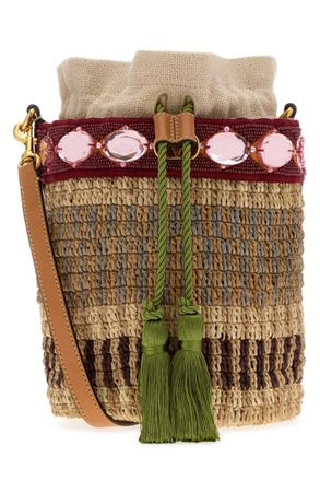 Valentino Garavani Natural VLogo Signature Mini Bucket Bag