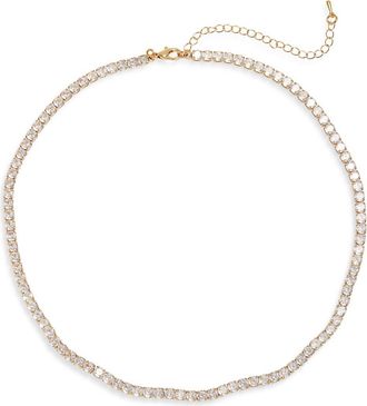 Tasha Crystal Tennis Necklace in Gold Crystal at Nordstrom Rack