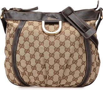 Gucci Womens Gg Canvas Crossbody Bag - Tan Textile - One Size