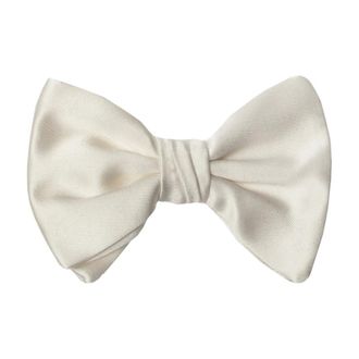 Giorgio Armani Accessoires, Heren, Wit, ONE Size, Pure Silk Knotted Bow Tie
