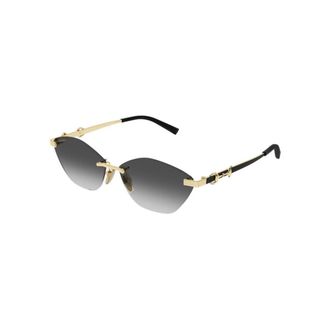 Gucci 2050S Zonnebril - Dames - Accessoires - Geel - Maat: 59 MM Zijde