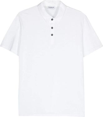 Dondup Regular-fit polo van jersey slub - Heren - Polos - Wit - 2XL - Katoen - Tops