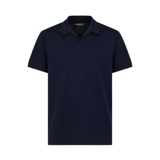 Dondup Polo Shirts, male, Blue, M, Jersey Polo Shirt