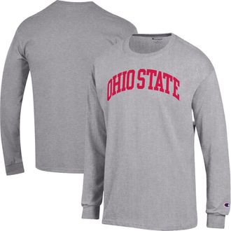 Champion Mens Champion Heather Gray Ohio State Buckeyes Basic Arch Long Sleeve T-Shirt at Nordstrom, Size Xx-Large