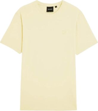 Lyle & Scott Ronde hals T-shirt met korte mouwen van katoen - Heren - T-shirts - Beige - M - Katoen - Tops