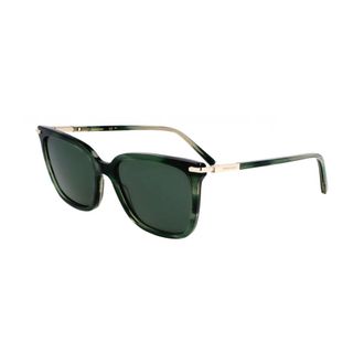 Ferragamo Sf2037S Rechthoekige Zonnebril - unisex - Accessoires - Groen - Maat: 56 MM