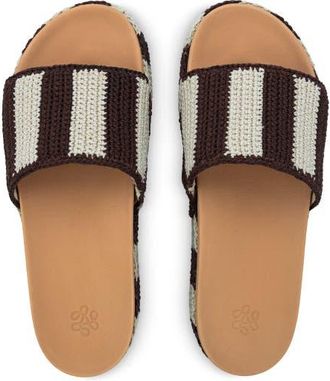The Sak Olivia Slide Sandal in Brown Stripe at Nordstrom, Size 11