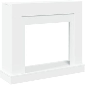 vidaXL Vidaxl - Borde De Chimenea Madera Ingenier&iacute;a Blanco 100x30x87,5 Cm