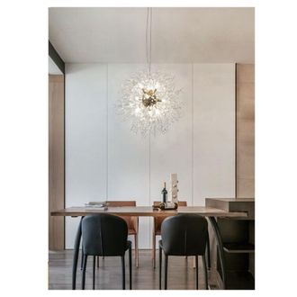 Trade Shop Trade Shop Traesio - Trade Shop - Lampadario Moderno Plafoniera Fuochi DArtificio Lampada A Sospensione G9 Lp-32 - Oro
