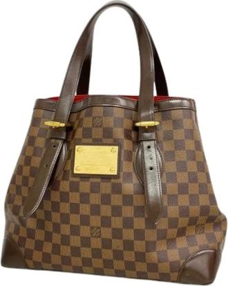 Louis Vuitton Pre-owned Tote Bags, female, Brown, Size: ONE SIZE Pre-owned Hampstead MM Tote Bag