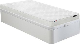 Vente-Unique Conjunto somier arc&oacute;n blanco + colch&oacute;n de espuma - 90 x 190 cm - ZEUS de YSM&Eacute;E