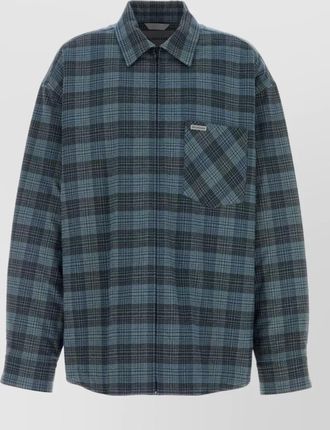 Balenciaga oversized flannel shirt jacket