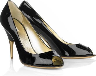 Miu Miu Peep-Toe Patent Pumps Size 38