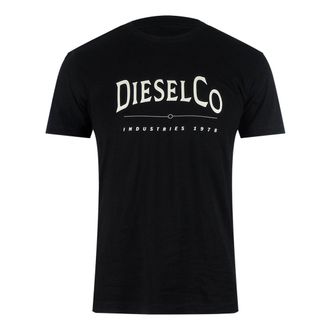 Diesel Heren Industries Premium Katoenen T-Shirt (Zwart)