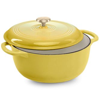 Best Choice Products 7.5 Quart Enamel Cast-Iron Dutch Oven, Heavy-Duty Cookware w/ Dual Handles, Lid