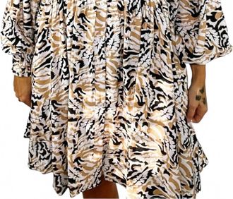 She + Sky Wednesday Mini Dress In Animal Print