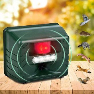 OEM Repelente Ultras&oacute;nico Para Aves De Exterior, Repelente De Animales Con Sensor De Movimiento Y Flash Para Ahuyentar Plagas