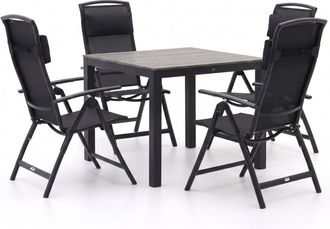 Forza Furniture Forza Capri/Fidenza 90cm dining tuinset 5-delig verstelbaar