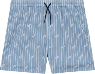 GCDS Pinstripe Zwemshorts - Heren - Strandmode - Blauw - XS - Nylon - Badmode