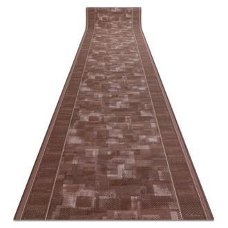RugsX Rugsx - Alfombra De Pasillo Con Refuerzo De Goma Tribe Marr&oacute;n 100cm Brown 100x1000 Cm