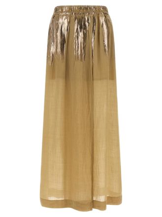 Nude Brown Slit Skirt