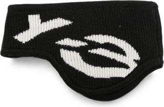 Yohji Yamamoto X Yohji Yamamoto Logo-intarsia Ribbed Headband