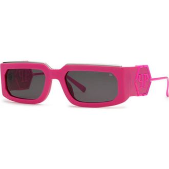 Philipp Plein SPP119M-5807BE Square/Rectangle Sunglasses in Pink