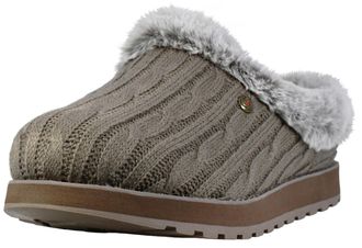 Skechers Womens Ice Angel Slipper Mule, Taupe, 4 UK