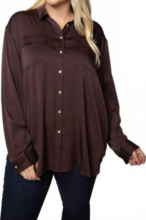 Nouvelle/Silk95Five Monte Carlo Silk Shirt - Plus In Chocolate