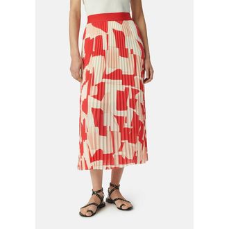 Ikks Lange pliss&eacute;rok, grafische print