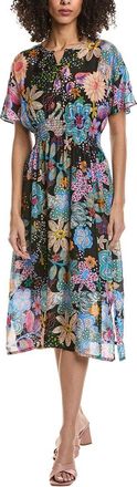 Johnny Was Damaris Silk Midi Dress