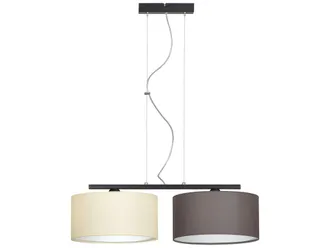 OEM L&aacute;mpara Colgante Moderna, Pantalla De Tela, 2 Led De 60 W