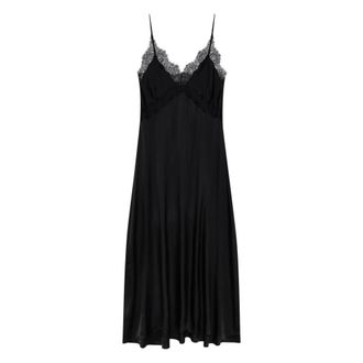 Anine Bing Dames, Nachtkleding & Lounge, Zwart, Maat: XS Zijde