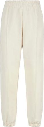 GCDS Gcds, Broeken, Dames, Wit, S, Katoen, Embroidered Logo Track Pants