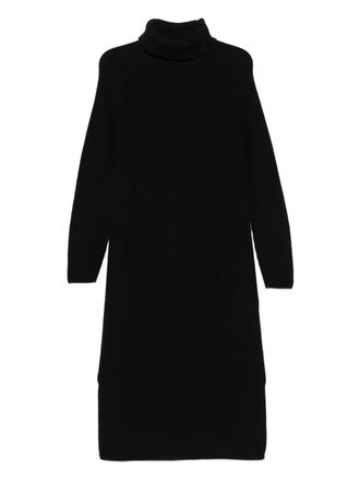Marc O'Polo turtleneck ribbed-knit midi dress - women - Organic Cotton - 36 - Black