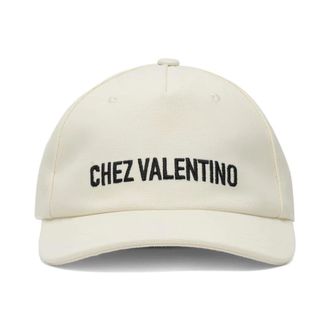 Valentino Garavani Caps, male, White, Size: 60 CM Gorra Logo Chez